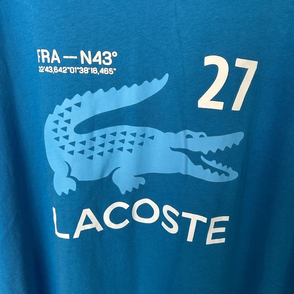 Lacoste Vibrant Blue Tee - Picture 3 of 6